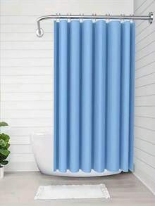 1pc L-Shaped Stainless Steel Shower Curtain Rod Set, Multifunctional L-Bar No-Drill Heavy Duty Shower Curtain Rod, Closet Garment Rack, Towel Bar, Foldable Shower Curtain, Home Decor, Wet And Dry Separation Shower Curtain Set, L-Shaped Rod - Multicolor - View 6