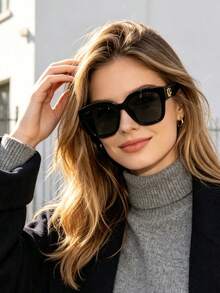 复古黑色太阳镜 男女通用 高端防紫外线 时尚眼镜 送给男友/女友的理想礼物 周年纪念日 日常佩戴 GUCCI GG1550SK-001 54 - 黑色 - 查看 1