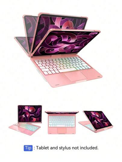 لوحة مفاتيح سحرية قابلة للتدوير مناسبة لأجهزة iPad Air 8 (M4) 11" 13" 2026 الجيل 11 A16 الجيل 10 10.9 Air 11 M2 M3 2024 2025 Air 5 4 10.9 Pro 11 2020 2021 2022، غطاء لوحة مفاتيح مضيء