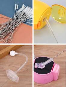 1 pieza Cepillo de limpieza multiusos de mango largo, Cepillo de limpieza de conducto de secadora, Kit de limpieza de conducto de secadora de acero inoxidable, Cepillo de pelusa de secadora, Cepillo de pelusa manual, Cepillo flexible de trampa de pelusa de refrigerador y secadora de mango largo, Quitapelusas flexible - C - Ver 11