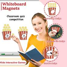 hoojojo Classroom Group PK Magnetic Scoreboard - Erasable Popcorn Magnets For Competition Mechanism And Interactive Learning Games - Multicolor - View 3