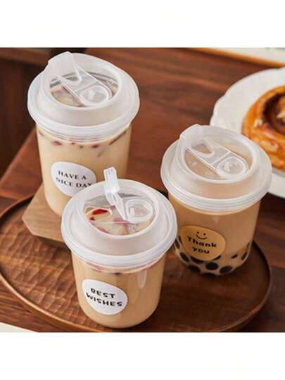 20Pack 16 Oz Iced Coffee Cups With Lids,Clear Plastic Cups With Strawless Sip Lids,Round Bottom To Go Cup For Iced Coffee Juice Smoothie Cold Beverage Birthday Party Supplies Party Supplies Disposable Coffee Cups