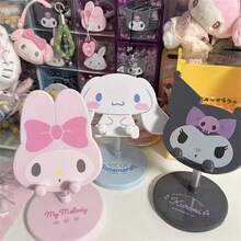 SANRIO 1个三丽鸥家族库洛米可折叠手机支架，Melody和库洛米卡通可折叠手机支架，肉桂狗可调节高度平板电脑支架，适用于手机和平板电脑，是观看电视节目的理想选择，完美的生日礼物 - A - 查看 4