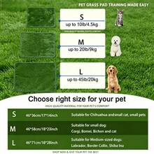 Washable Dog Artificial Grass Mat - Reusable Artificial Turf Pet Training Pad And Floor Protector - L - View 4