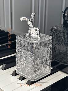 1pc Glacier Texture Toothpick Holder, High-End Home Dust-Proof Storage Box For Toothpicks, Dental Floss, Cotton Swabs - A - View 4