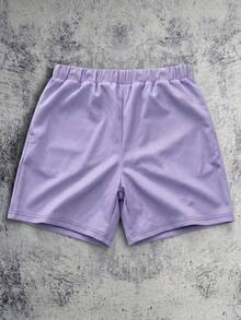 Men's Casual Print Beach Shorts - Purple - View 3