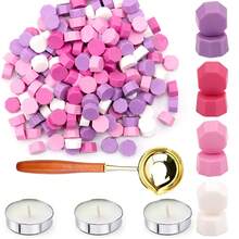 Wachssiegel Perlen/Wachssiegel Löffel für Wachssiegel Stempel, Vintage Dekoration geeignet für Hochzeitseinladungen, Umschläge, Briefe, DIY Basteleien, Geschenkverpackung - Set TZ1161 - Übersicht 9