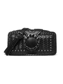 Retro Minimalist Printed Crossbody Bag With Adjustable PU Strap, Flap Closure, New Year - 薑色 - 查看 5