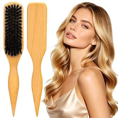 Cepillo para barba, peine, peine de limpieza, cepillo profesional para barba de hombre, cepillo para dar forma a la barba, cepillo suave para barba con mango, para cabello grueso y fino, elimina residuos de tijera, herramienta de arreglo del cabello, masaje del cuero cabelludo, arreglo suave, peinado, desenreda, cepillo para dar un aspecto liso y esbelto, cepillo para alisar el cabello hacia atrás, accesorios de aseo para hombres y mujeres, de vuelta al colegio, salones, viajes, días festivos, San Valentín