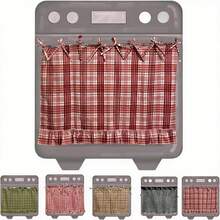 Falda de cocina de estilo granja con volantes y cinta de satén, cubierta antipolvo de cocina, cenefa de falda de caja, cortina para la parte inferior del gabinete del horno, decoración de cocina de estilo campestre - Multicolor - Ver 7