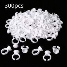 100pcs Pigment Glue Rings Tattoo Ink Holder, Eyebrow Makeup Accessories Eyelash Extension Glue Cups - Multicolor - View 8