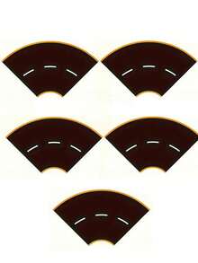 Cinta Washi con diseño de carretera y vía férrea de estilo de dibujos animados, cinta de carretera y vía férrea, pegatinas de esquinas de coches y trenes, pegatinas de decoración del hogar - Multicolor - Ver 8
