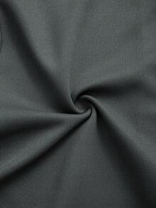 Conjunto de sudadera casual de corte holgado con bloques de color en los laterales para hombre - Gris Oscuro - Ver 9