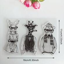 Transparente Tier Hund & Katze Stempel, DIY Grußkarten Dekoration Stempel/Siegel, Handgemachte DIY Fotoalbum Kartenherstellung Dekoration Stempel, Planer & Grußkarten - Tier - Übersicht 22