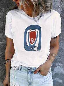 Women T-Shirts - [White] - View 11