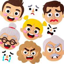 Juguete de fieltro de rompecabezas de expresión emocional, un juego para expresar emociones sociales, adecuado para manejar expresiones faciales, juego de interacción en el aula, incluye varias adiciones de características faciales - Multicolor - Ver 10
