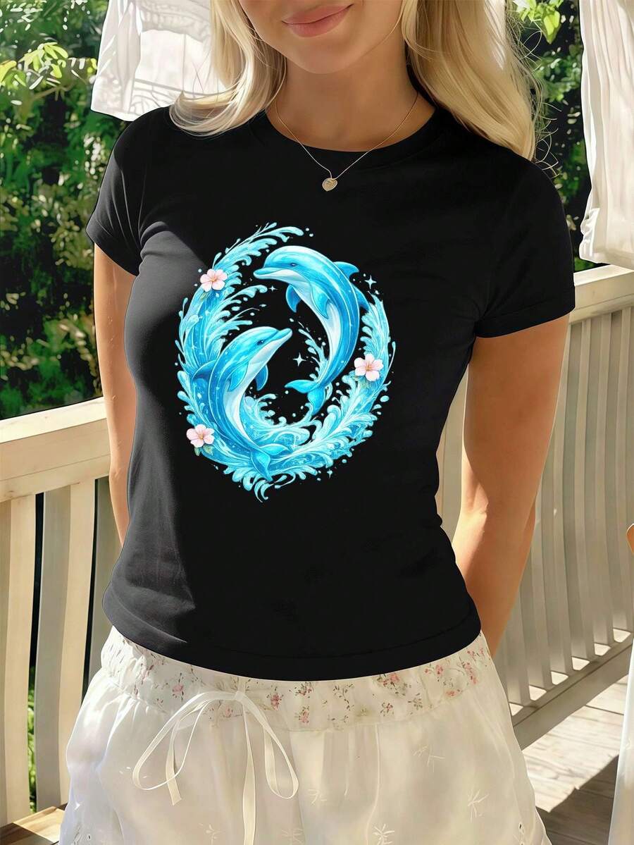 Women T-Shirts - Black - View 1