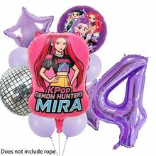 KPop Demon Hunters Purple Cool Girl Kids Birthday Party Decor Balloon Number Set, Baby Shower Party Supplies, Gift & Toy - Balloon Set - View 20