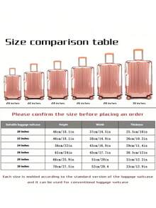 Heavy-Duty Clear Luggage Cover With Hook And Loop Bottom Thick PVC Travel Protective Case For Global Travelers Waterproof Suitcase Protector Perfect For Rainy Flights Protector Suitcase Covers Travel Essential Cruise Essentials Room Home Decor Wedding - Multicolor - View 10