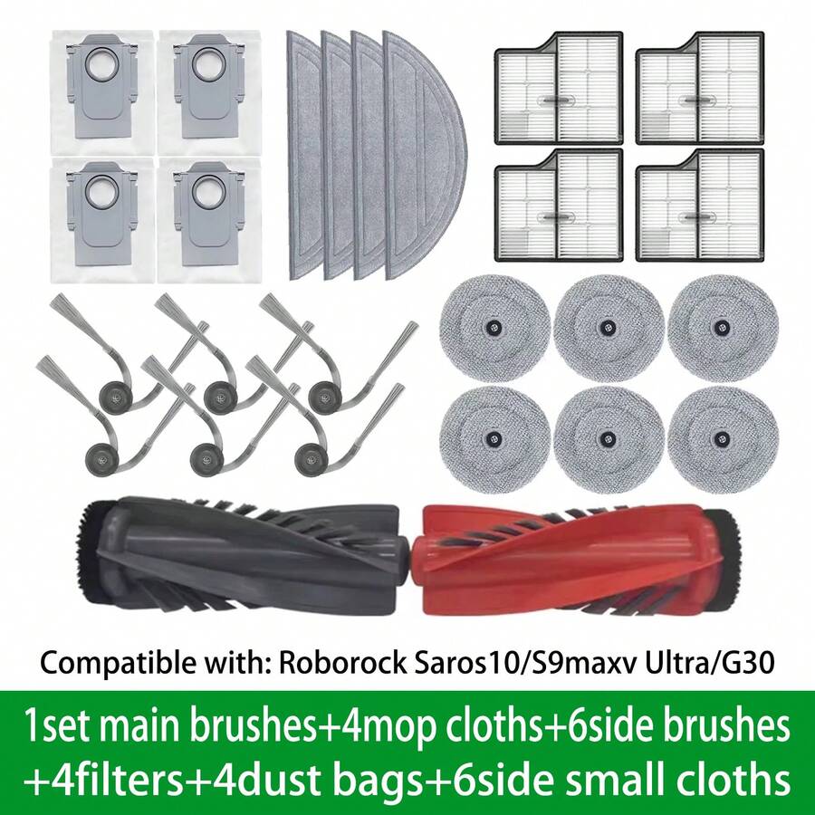 For Saros10/S9maxv Ultra Main Side Brush Hepa Filter Mop Cloths Dust Bag For G30 Robot Vacuum Cleaner Parts - View 1