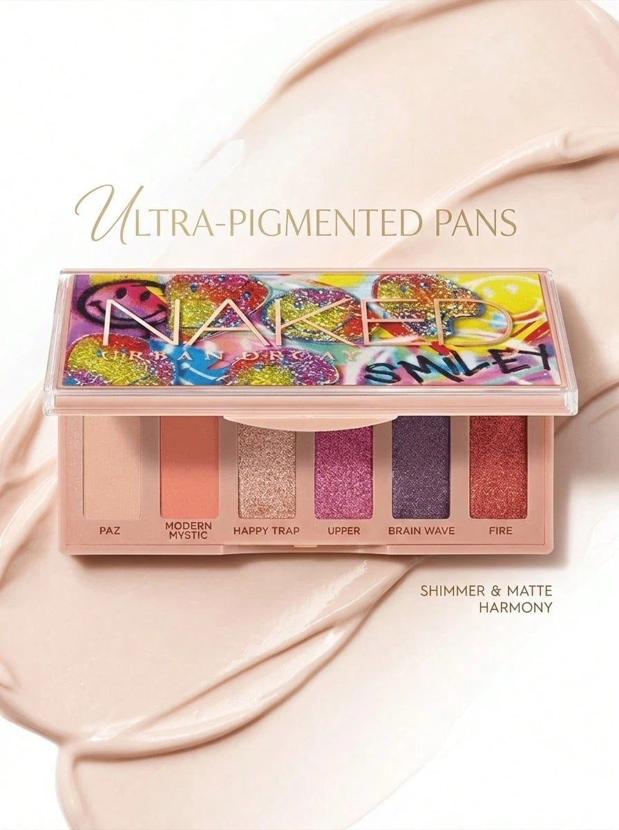 Urban Decay Naked Travel Eyeshadow Palette Chill Happy 0.16oz/4.75g - Makeup,Base,Day Long Lasting,For Women Girls,Men Boy,Suitable For Birthday,Party,Office,,Ideal For Y2K Fancy Fashion - Naked Chill Happy - View 1