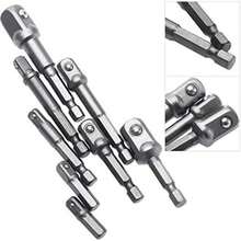 8件套强力钻头适配器套装，包括方形套筒适配器、六角柄钻头、方形螺母扳手、电动延长杆套装以及1/4英寸、3/8英寸和1/2英寸钻头。 - 8件 - 查看 3