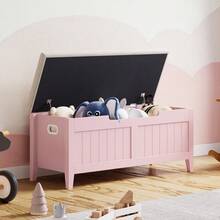 Storage Benches - Pink + Pure White - View 2