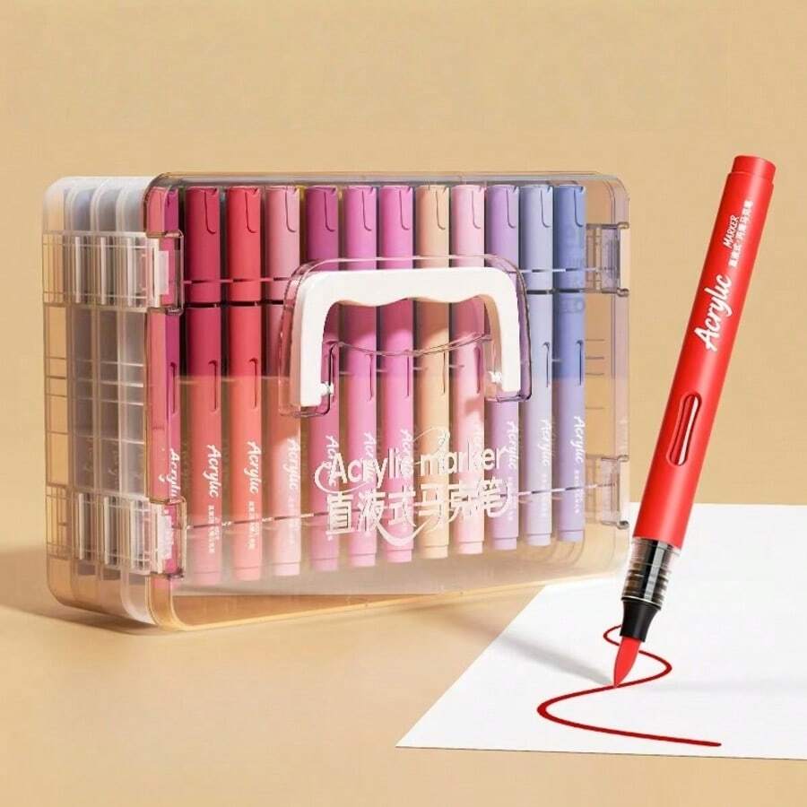Direct Liquid Paintbrush Suitable For Art Students - 24/36/48/60/72/84 Colors Washable Painting Set