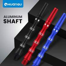 HUANQU 6pcs Aluminum Dart Shafts, Adopting 2BA Standard Universal Thread, 46mm Length, 3 Color Options. Fashionable Multicolor Appearance, Durable Aluminum Material, Stable And Accurate Flight, Practical Replacement Or Upgrade Accessory For Darts Enthusiasts, Ideal Gift For Easter, Birthday, Father's Day, Party And Other Holidays - Multicolor - View 1