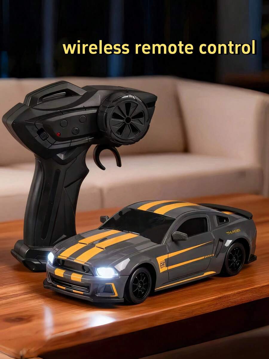 1:24 Remote Control Drift Car Includes Road Obstacle Tools Lights And Tires High-Speed 4WD Toy Cars Kids Toys Toys For Boy Light Up Toys Outdoor Toys Remote Control Car Race Car