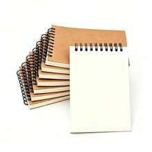 Set de 4 cuadernos espirales en blanco tamaño A6, con 32 páginas cada uno, blocs de notas pequeños, libretas de bocetos, diarios, cuadernos de escritura, libros de dibujo - A6 - Ver 8