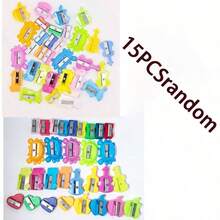 15pcs Random Color Cartoon Creative Animal Shaped Pencil Sharpener, Plastic Single Hole School Supplies - A - View 9