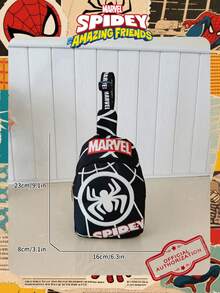 1 Túi đeo chéo họa tiết Người Nhện được cấp phép chính thức của Marvel, Túi đeo chéo thường ngày cho bé trai, Túi đeo ngực nhẹ có dây đeo điều chỉnh được, Ví đựng tiền xu hoạt hình, Lý tưởng cho bé trai, người hâm mộ trẻ tuổi, học sinh, Hoàn hảo cho việc đi học hàng ngày, vui chơi ngoài trời, tham quan công viên giải trí, các chuyến đi nghỉ lễ, Tiện lợi để đựng đồ ăn nhẹ. - Nhiều màu - Xem 4