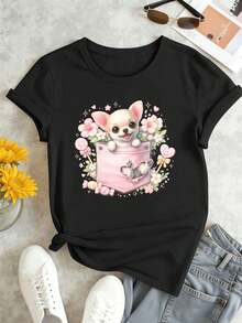 Women T-Shirts - Black - View 2
