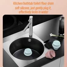 Nút bịt lỗ thoát nước tràn bằng silicon cho bồn rửa - Vòng chặn tràn, bền và dễ lắp đặt, phù hợp cho bồn rửa nhà bếp và phòng tắm, ngăn ngừa nước tràn và tắc nghẽn. - nhiều màu - Xem 3