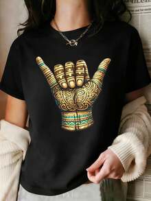 Women T-Shirts - Black - View 2