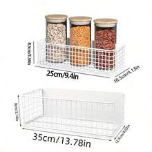 Magnetic Refrigerator Storage Basket Rack, Laundry Room Storage Organizer, Iron Storage Rack With Hanging Board Accessories, Suitable For Refrigerator, Microwave, Washing Machine, Refrigerator Organization - Multicolor - View 6