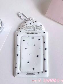 1 pieza Portatarjetas de PVC 2D, diseño de patrón de manzana & fresa, adecuado para estudiantes para almacenar tarjetas de comida, visualización de doble cara - Multicolor - Ver 8