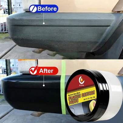 JB-XPCS 30g Crema de renovación de plástico y cuero para automóviles de uso múltiple, de fácil aplicación y efecto duradero, restaura el brillo negro para el interior y exterior del automóvil