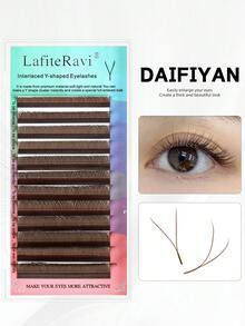 DAIFIYAN YY 3D 4D 5D 6D 预制睫毛簇，W型卷翘 0.07mm 仿貂毛自然柔软绽放睫毛簇，睫毛簇，单根睫毛，假睫毛 - C - 查看 8