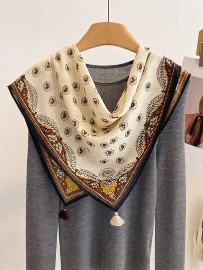 1pc 2026 Spring/Summer New Retro Women's Versatile Small Scarf, Niche Luxury Girly Feel Younger Breathable Neck Scarf Shawl, Suitable For Outdoor, Sports, Party, Dating, Holiday Gift, Matching