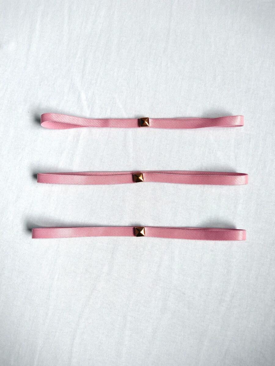 3-Piece Kit Of Basic Elastic Headbands For Yoga, Sports, And Running - Pink - 3 ROSÉS - View 1