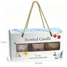 3pieces Make Up One Set Of Fragrance Candle Gift Box Set Strongly Scented Candles Gift Set For Ladies Birthday, Mother'S Day, Christmas, Valentine'S Day, Etc. - Multi Scents - View 8