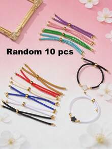 1/10/20/50pcs Colorful Lucky DIY Bracelet Cord, Suitable For Connecting Pendant Bracelets And Other Jewelry Making Materials - Milanese Rope - View 13