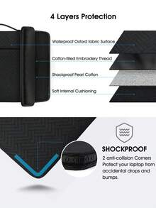 NEWHEY Túi đựng laptop chống nước 13.3-14/15-15.6 inch có tay cầm, vỏ bảo vệ laptop dành cho doanh nhân, tương thích với Chromebook/Notebook. - Nhiều màu - Xem 7