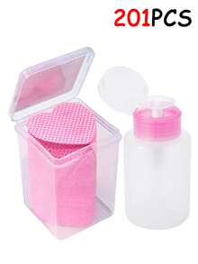 201PCS Nail Removal Tool Set - Nail Removal Cotton Pad 150ml Nail Cleaning Press Bottle Set. Suitable For Home Use, Also Suitable For Nail Salons And Beauty Parlors. Easy To Use(5/1pc) - Multicolor - View 8