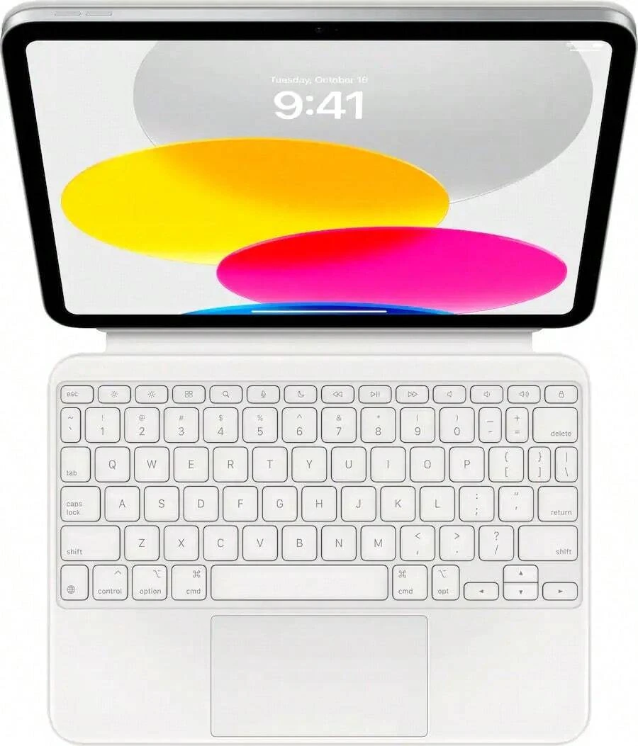 Apple - Magic Keyboard Folio For IPad 10th Generation (A14 Bionic Chip) US English - White - 查看 1