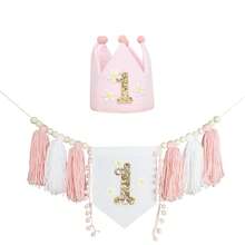 Colorful Daisy 1st Birthday High Chair Banner, Daisy Flower Birthday Hat, 1st Birthday Party Hat, Daisy Tassel Garland, Boho Party Background Decoration, Birthday Party Decoration, Macaron Theme Party Decoration - Multicolor - View 16