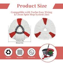 DLAIMI 1/2/4 Pcs Triangular Mop Replacement Pads Compatible With Easy Wring 1-Tank System Fluffy Microfiber Reusable Mop Refills Super Absorbent For All Floors Wear Resistant No Watermarks Carnival | Back To School - Multicolor - View 2