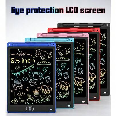 5pcs/Set 5 Different Colors / 1pc Multi-Color Options | 8.5 Inch LCD Writing Tablet | Reusable, No Blue Light, One-Click Erase Drawing Board, For Teaching Tools, Household Items, Back To School Gifts, Gifts For Kids